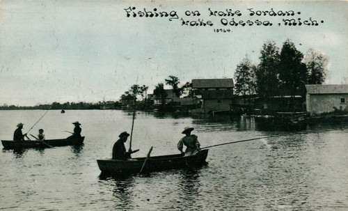1912 fishing lake - fishing, on